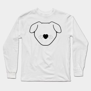 Dog Outline Long Sleeve T-Shirt